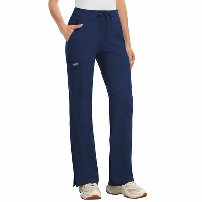 ❤️DEALS FOR YOU-Yoga Scrub Pants Women High-Rise Straight Leg Uniform Cargo Bottom with Yoga Waistband,5 Pockets&4-Way Stretch