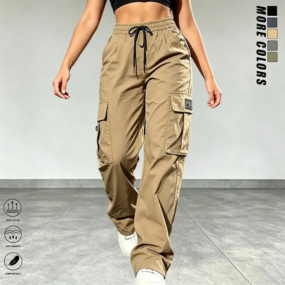 Women’s Casual Elastic Waist Cargo Pants