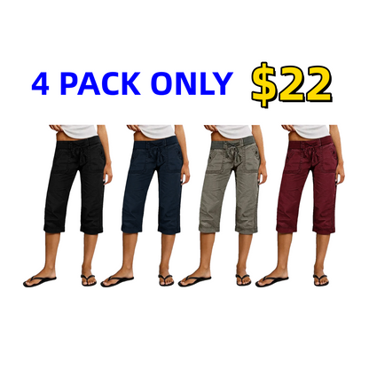 High-waisted straight-leg cropped trousers with drawstring and button details