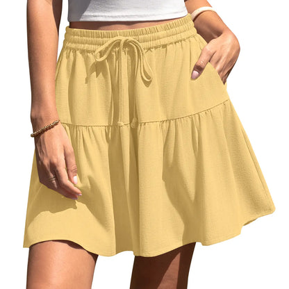 Women's Linen Blend Culotte Shorts