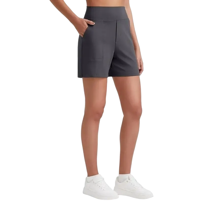 Women's high-waisted running yoga shorts