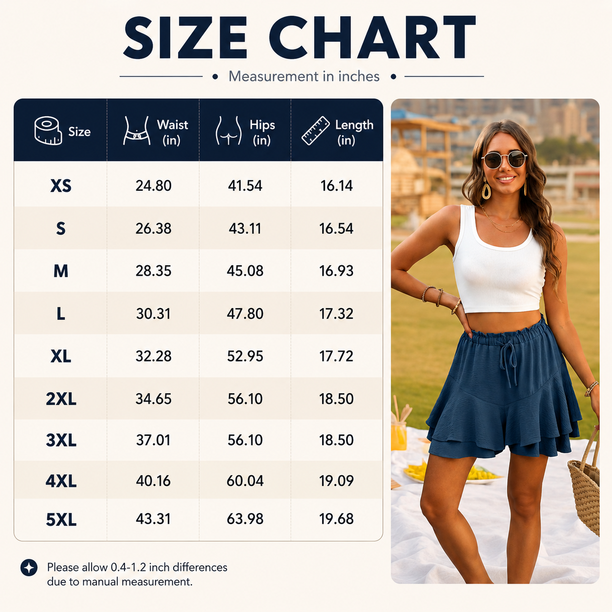 Flowy Shorts for Women Boho Ruffle Tiered Butterfly Skorts