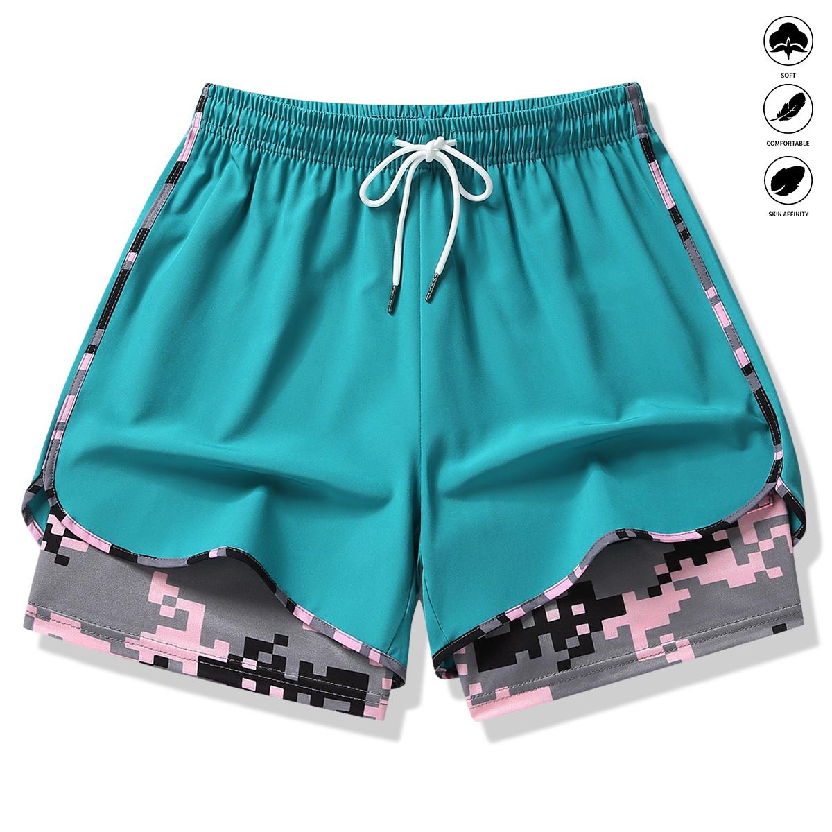 Women's 2-in-1 Athletic Shorts with Built-in Liner
