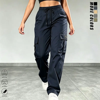 Women’s Casual Elastic Waist Cargo Pants