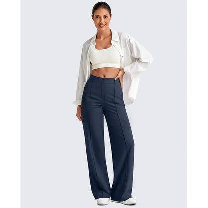 🔥Women's Straight Leg Ponte Yoga Pants with Pockets