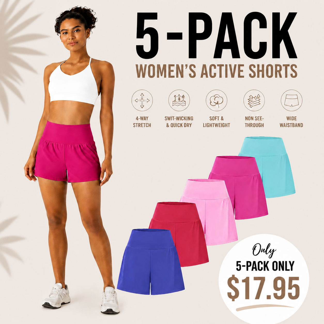 🔥BEST SELLER🔥 2-in-1 Anti-Exposure Sports Shorts,Anti-Exposure Running Shorts With Pockets