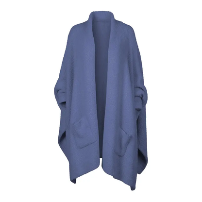 🔥Women's Sherpa Wearable Blanket Poncho - One Size (100% Cotton)