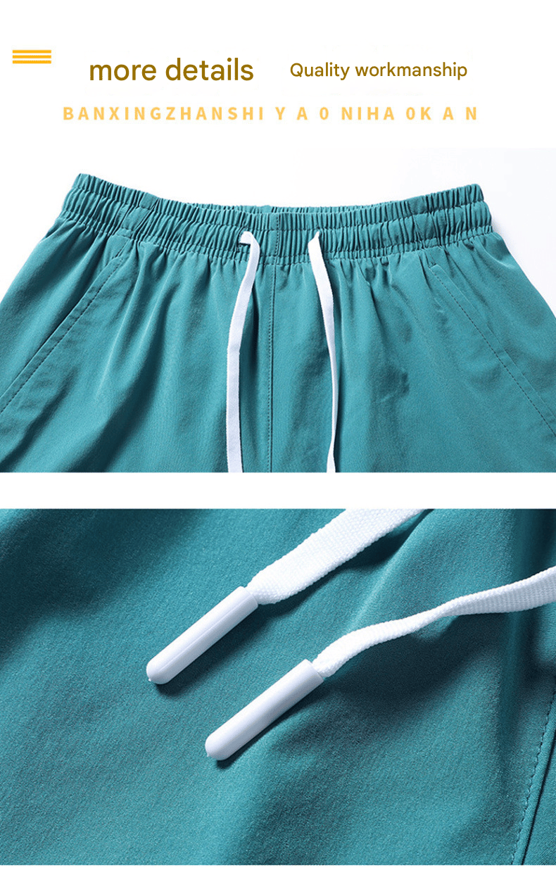 Men's  Running Shorts –5-piece summer men's thin fabric breathable quick drying beach shorts