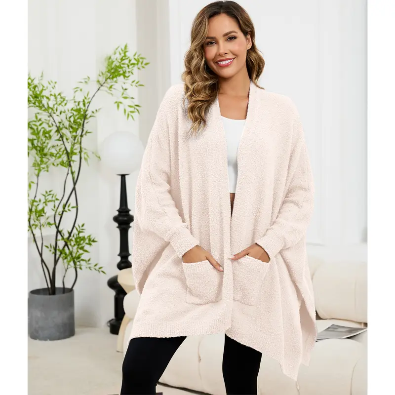 🔥Women's Sherpa Wearable Blanket Poncho - One Size (100% Cotton)