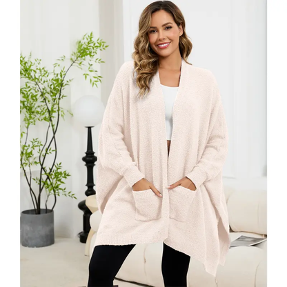 🔥Women's Sherpa Wearable Blanket Poncho - One Size (100% Cotton)