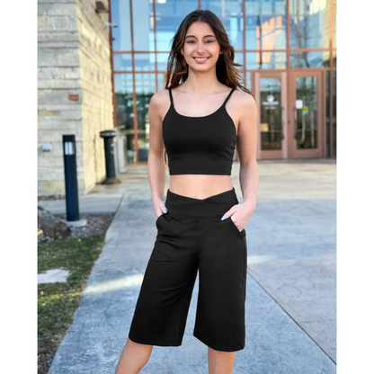 Loose High-Waist Casual Cropped Yoga Pants(🌞Summer New Arrivals)
