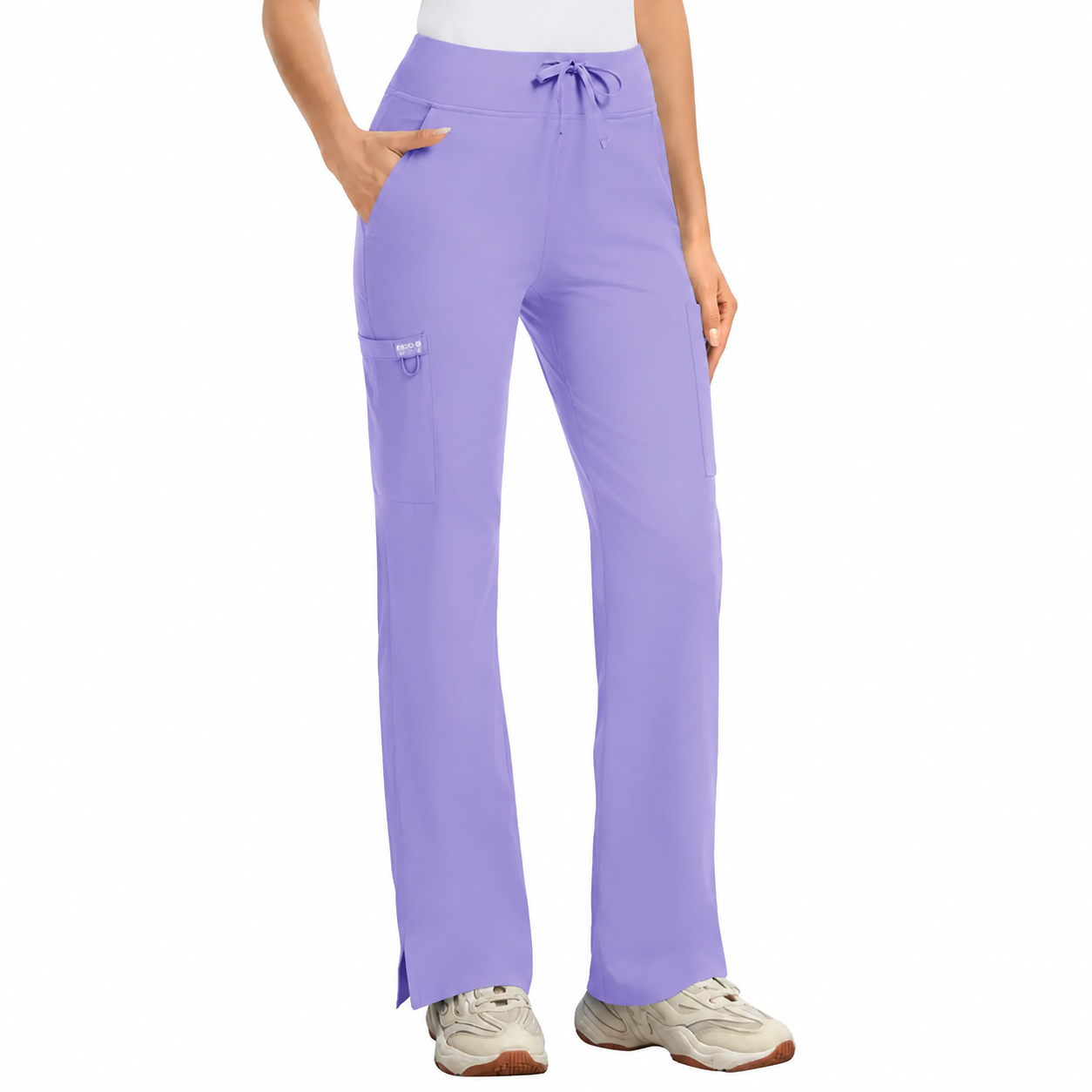 ❤️DEALS FOR YOU-Yoga Scrub Pants Women High-Rise Straight Leg Uniform Cargo Bottom with Yoga Waistband,5 Pockets&4-Way Stretch