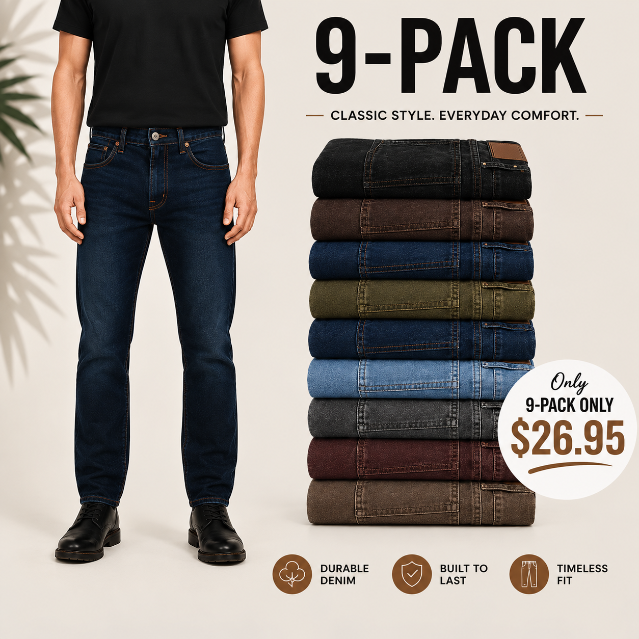 Clearance sale, limited stock — CLASSIC FIT JEANS