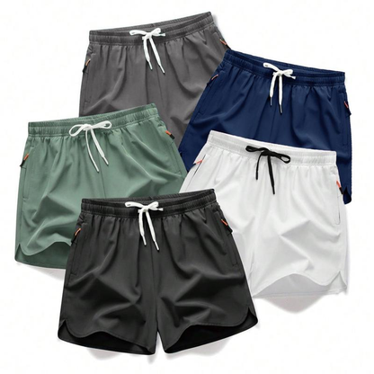 Men's  Running Shorts –5-piece summer men's thin fabric breathable quick drying beach shorts