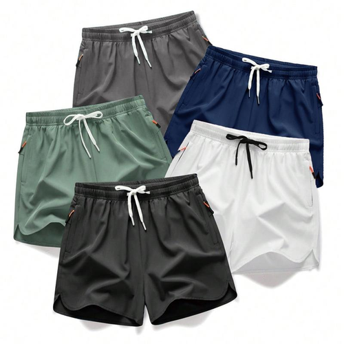 Men's  Running Shorts –5-piece summer men's thin fabric breathable quick drying beach shorts