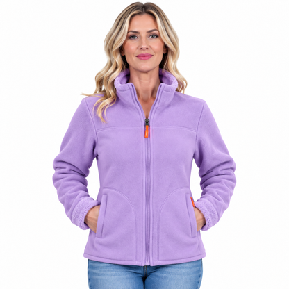 Double-Layer Fleece Full-Zip Jacket-100% Cotton
