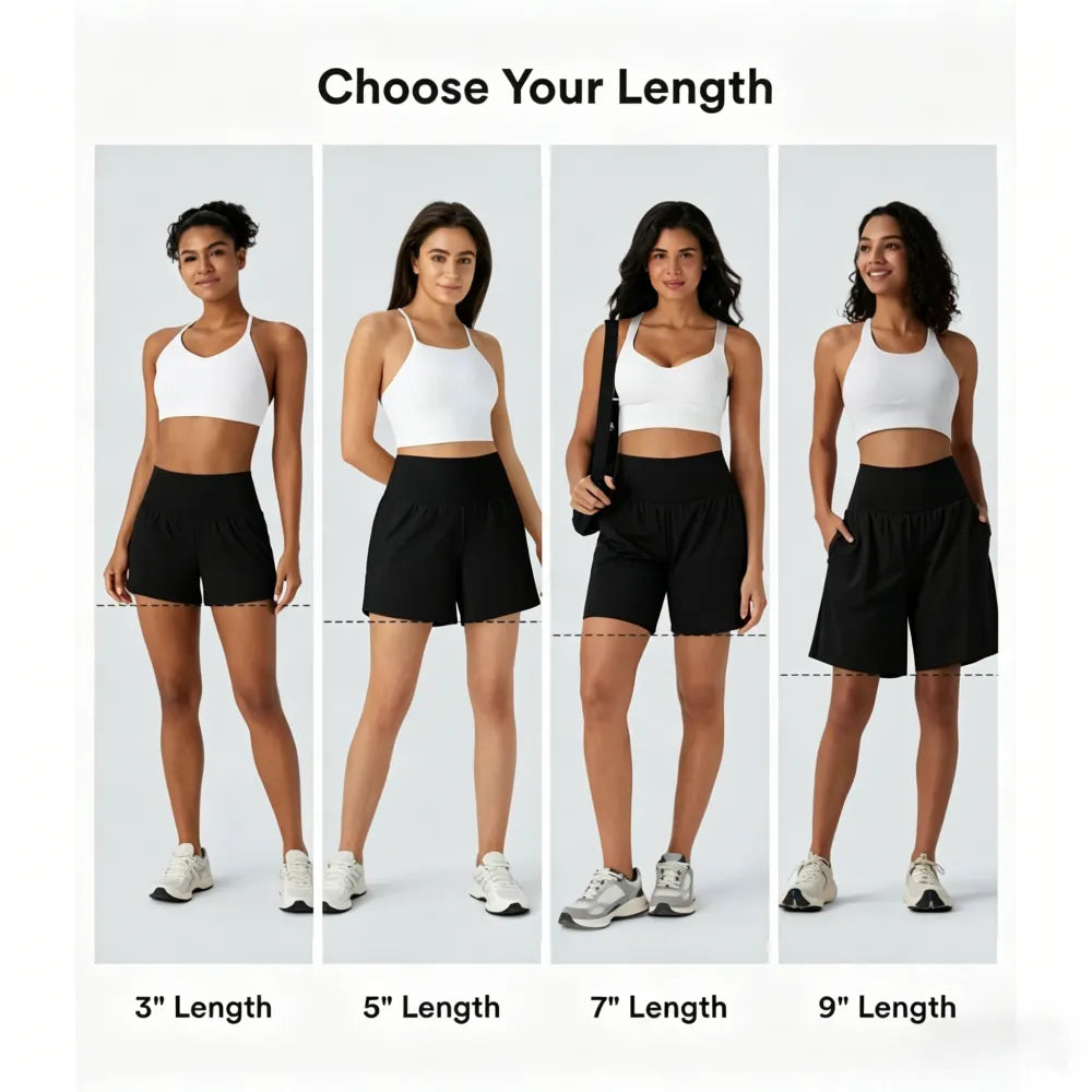 🔥Last day promotion🔥 Hala [2-in-1 Anti-Exposure Sports Shorts] Women's 2-in-1 Sports Shorts, Anti-Exposure Running Shorts With Pockets