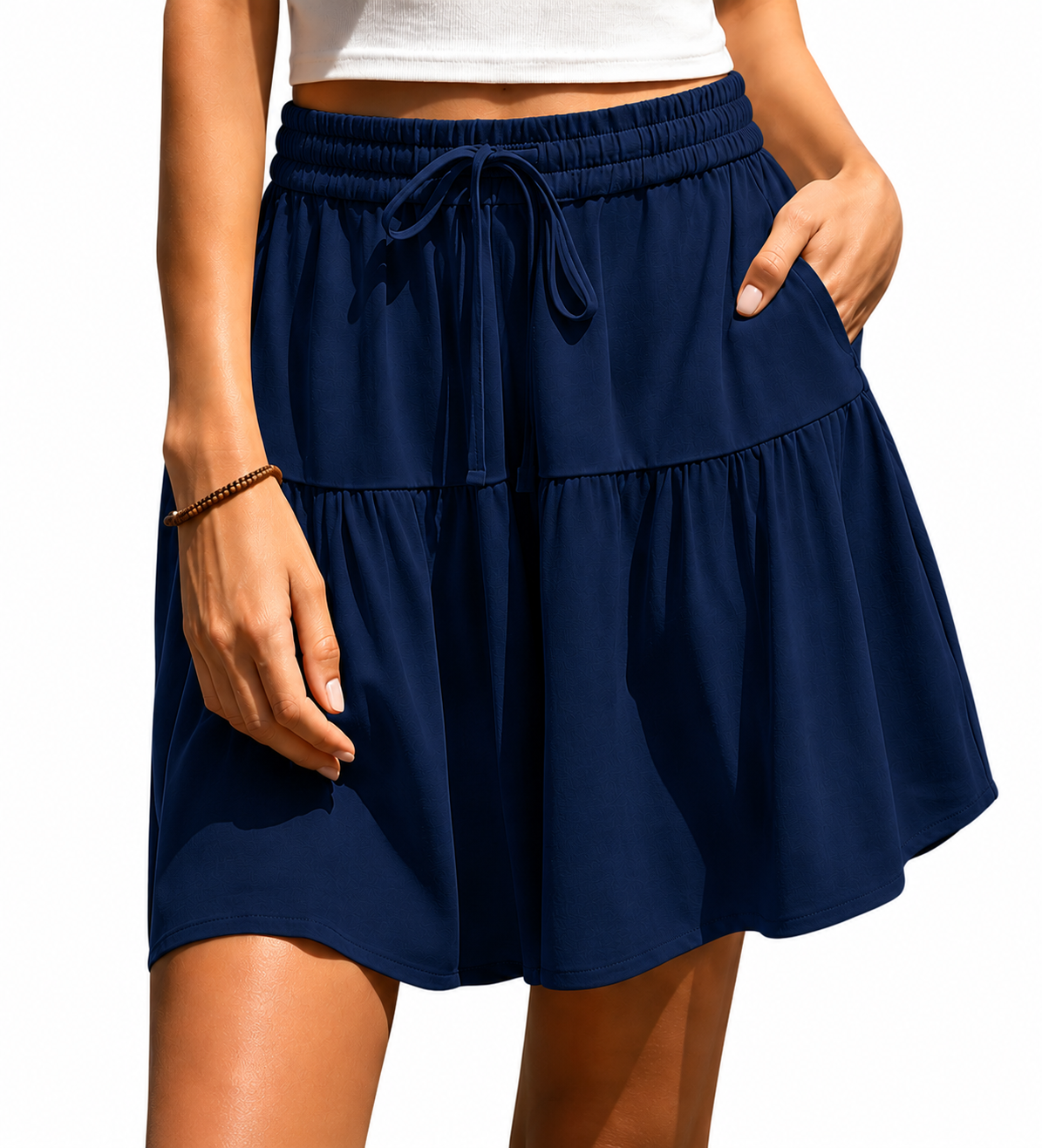 Women's Linen Blend Culotte Shorts