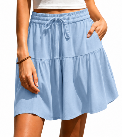 Women's Linen Blend Culotte Shorts