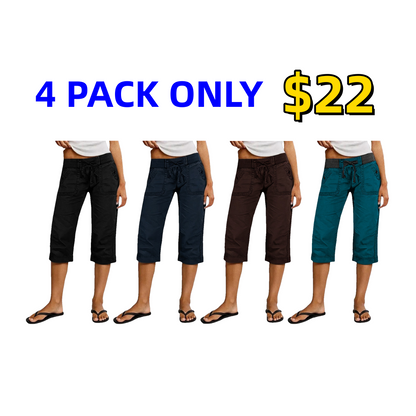 High-waisted straight-leg cropped trousers with drawstring and button details