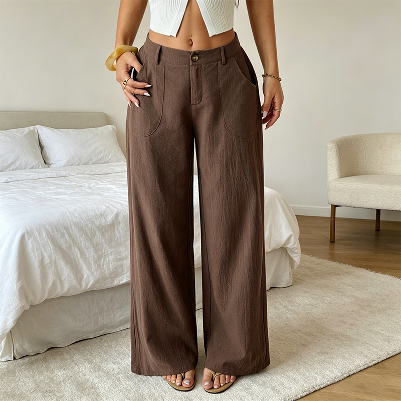 ⚡Women's Summer Classical Cotton-Linen Lightweight Palazzo Pants