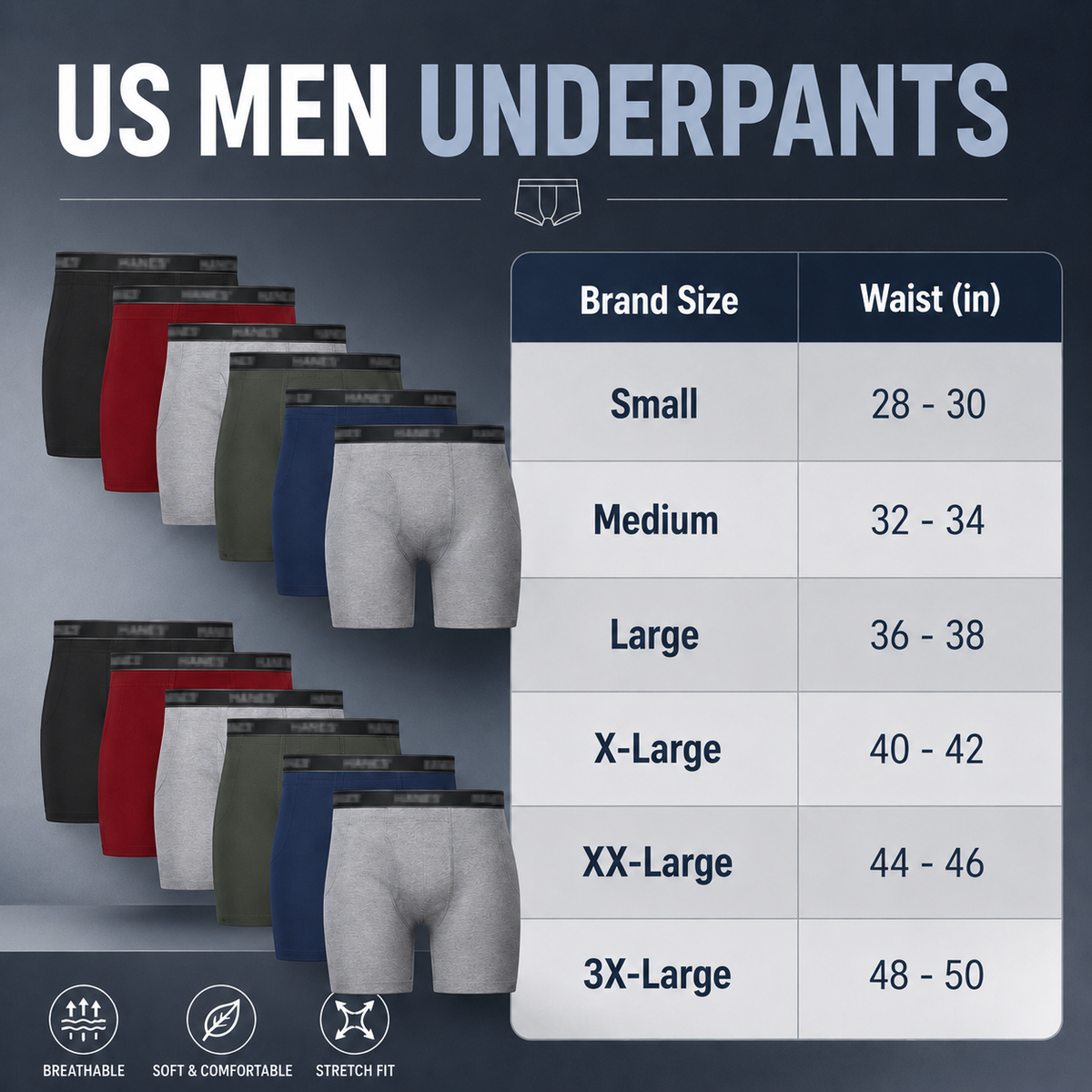 Men's Cotton Stretch Boxer Briefs