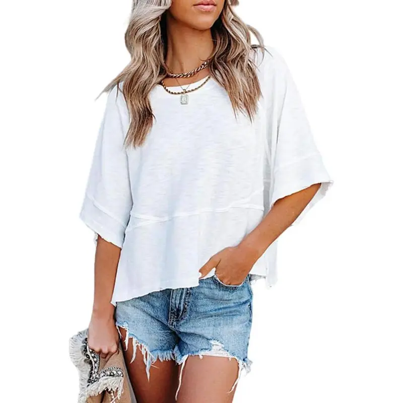 ❤️DEALS FOR YOU-Women's Summer Casual Crewneck Batwing Half Sleeve T-Shirts
