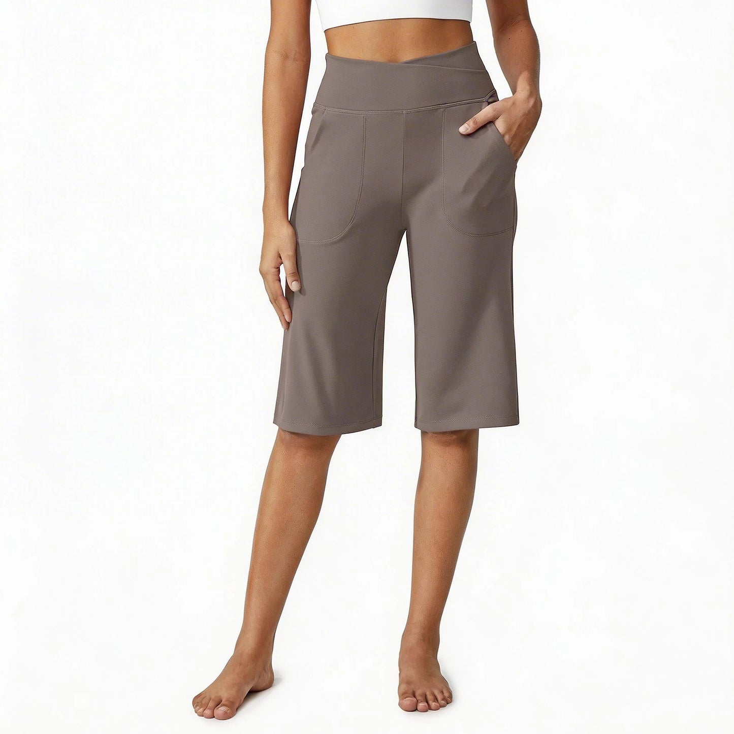 Loose High-Waist Casual Cropped Yoga Pants(🌞Summer New Arrivals)