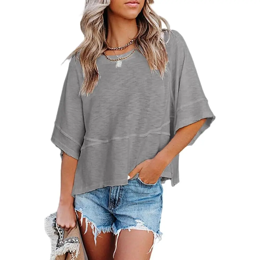 ❤️DEALS FOR YOU-Women's Summer Casual Crewneck Batwing Half Sleeve T-Shirts