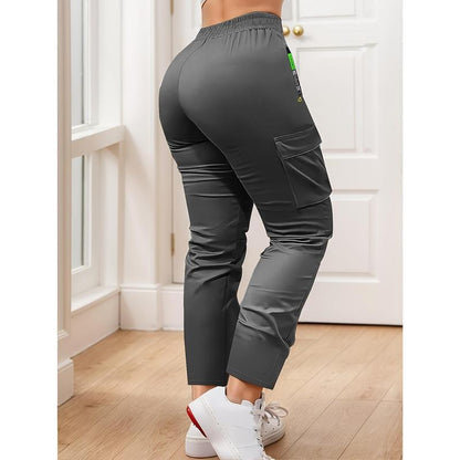 Women's work trousers - non-stretch trousers with adjustable drawstring waistband