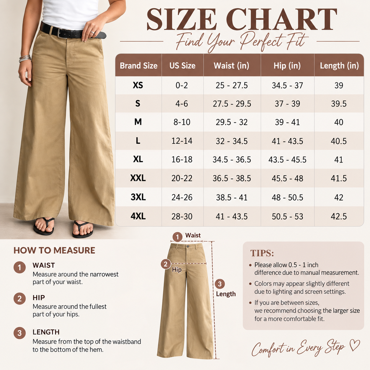 🔥Women's Solid Color Casual Wide-Leg Pants