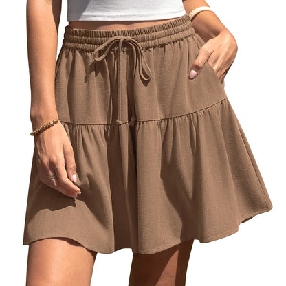 Women's Linen Blend Culotte Shorts