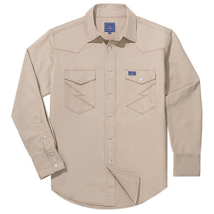 ✨Hot Sale✨Men's Long Sleeve Stone-Washed and Pre-Washed Denim Work Shirt