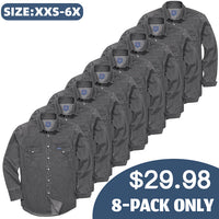 Stone Washed Grey 8PK