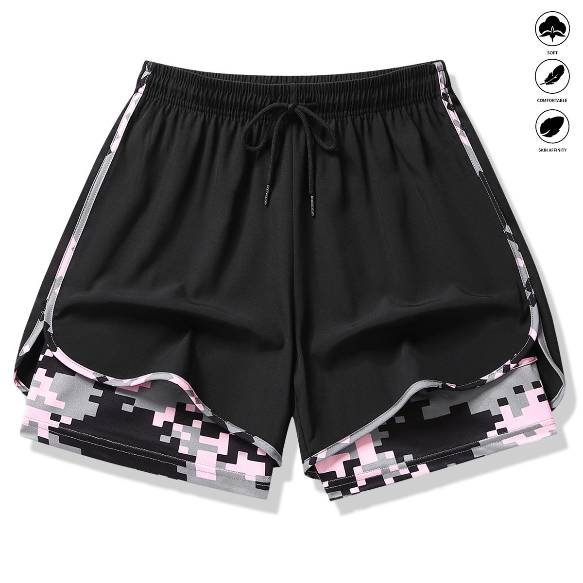 Women's 2-in-1 Athletic Shorts with Built-in Liner