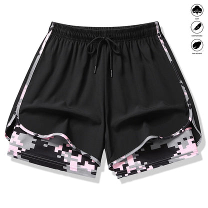 Women's 2-in-1 Athletic Shorts with Built-in Liner