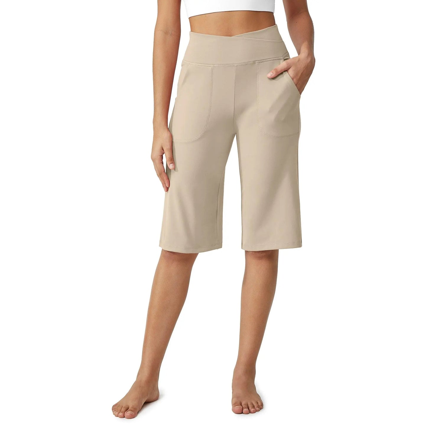 Loose High-Waist Casual Cropped Yoga Pants(🌞Summer New Arrivals)