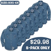 Washed Indigo Blue 8PK