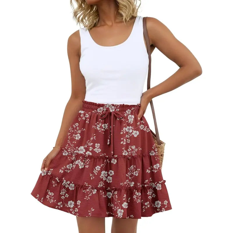 Women's Bohemian Style Midi Skirt