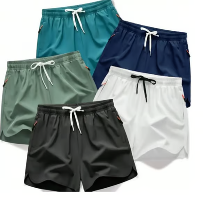 Men's  Running Shorts –5-piece summer men's thin fabric breathable quick drying beach shorts