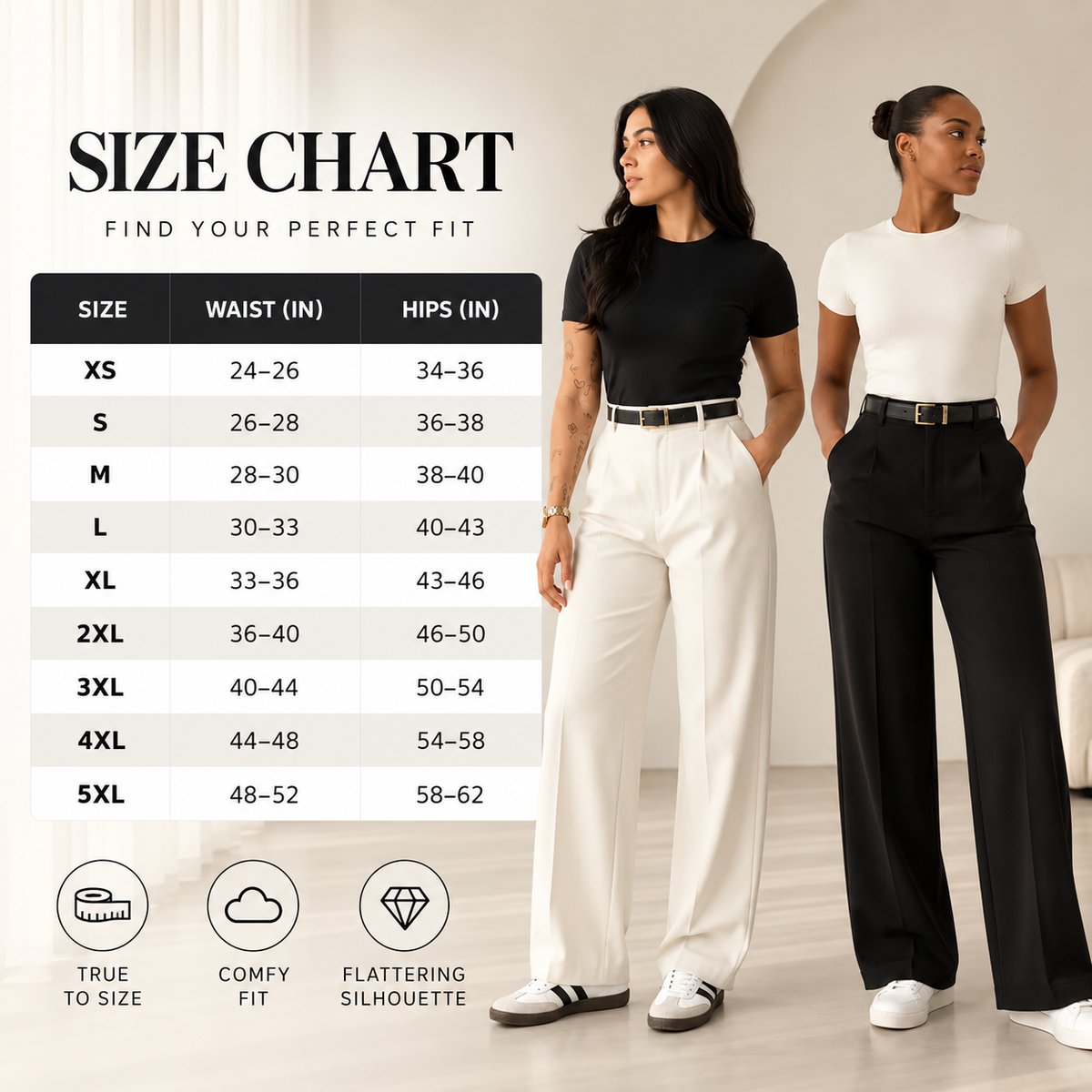 Women’s High-Waisted Wide-Leg Drape Trousers