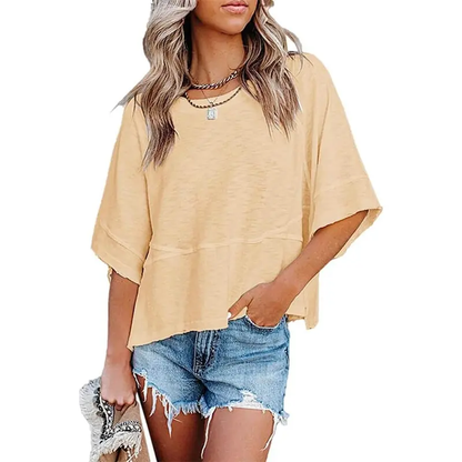❤️DEALS FOR YOU-Women's Summer Casual Crewneck Batwing Half Sleeve T-Shirts