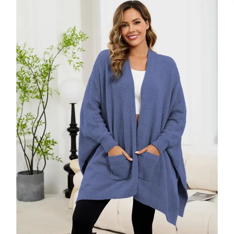 🔥Women's Sherpa Wearable Blanket Poncho - One Size (100% Cotton)