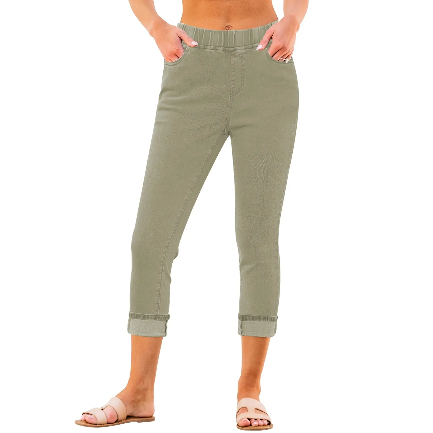 ❤️DEALS FOR YOU-Women's High-Waisted Pull-On Slim Fit Jeans