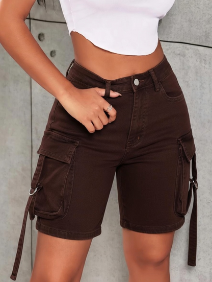 🔥Summer Sale🔥Stretch Washed Denim Cargo Shorts, Y2K Streetwear