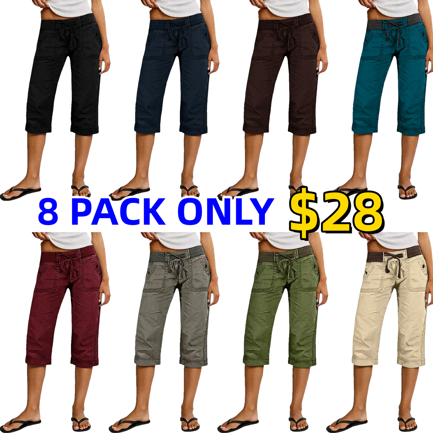 High-waisted straight-leg cropped trousers with drawstring and button details