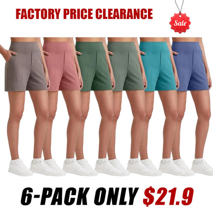 Women's high-waisted running yoga shorts