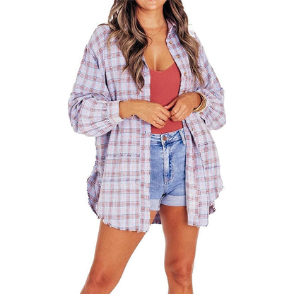 Women's Vintage 100% Cotton Flannel Shirt