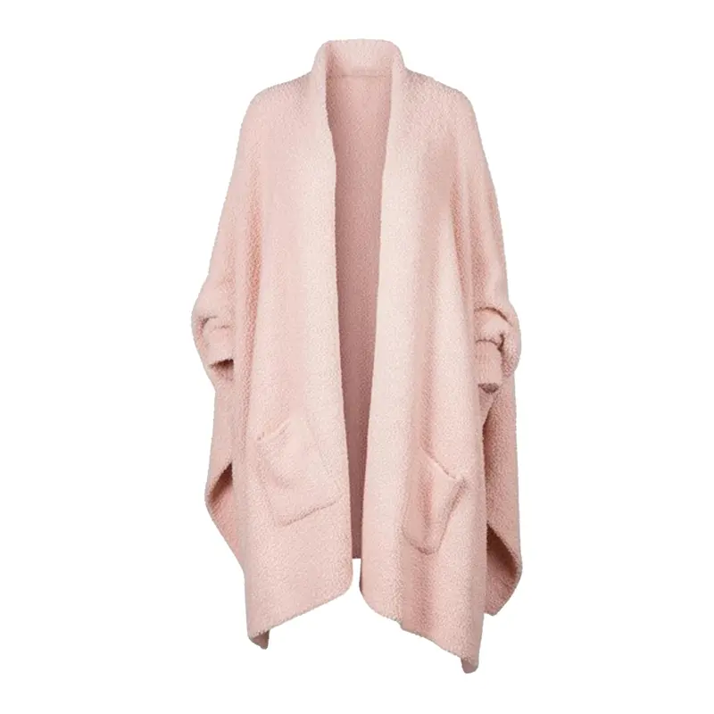 🔥Women's Sherpa Wearable Blanket Poncho - One Size (100% Cotton)