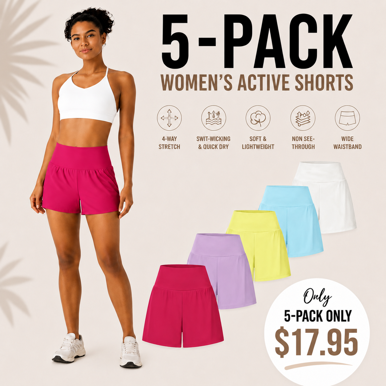 🔥BEST SELLER🔥 2-in-1 Anti-Exposure Sports Shorts,Anti-Exposure Running Shorts With Pockets